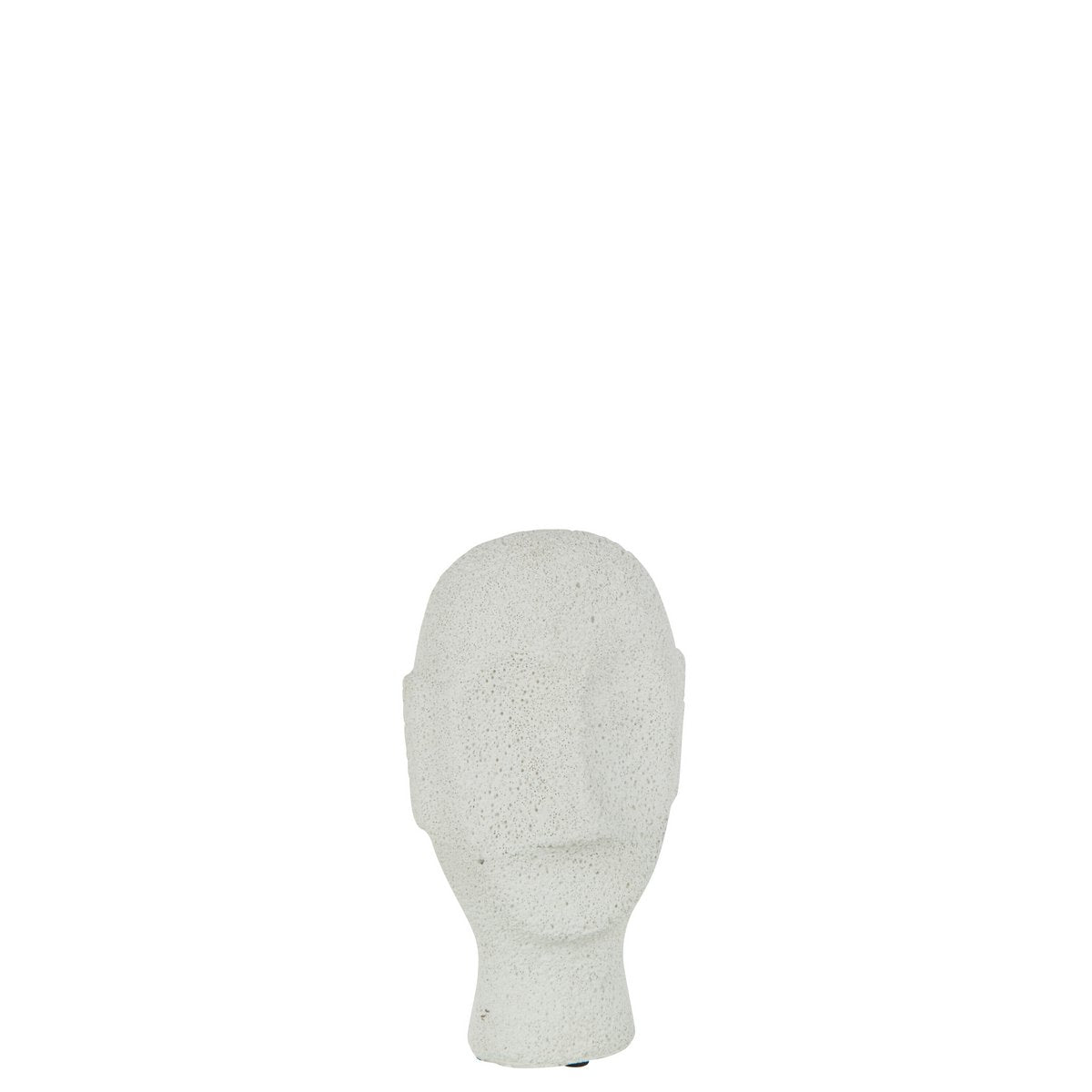Figurine J-Line en ciment blanc, design moderne et élégant, vue de face