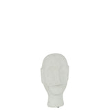 Figurine J-Line en ciment blanc, design moderne et élégant, vue de face