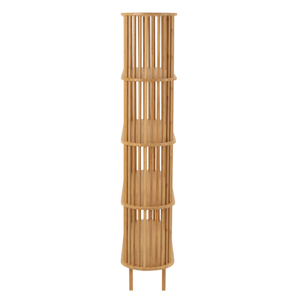 Détail de l'étagère J-Line, texture du bambou naturel