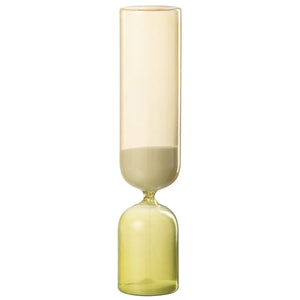 Sablier J-Line en verre vert, design moderne et élégant