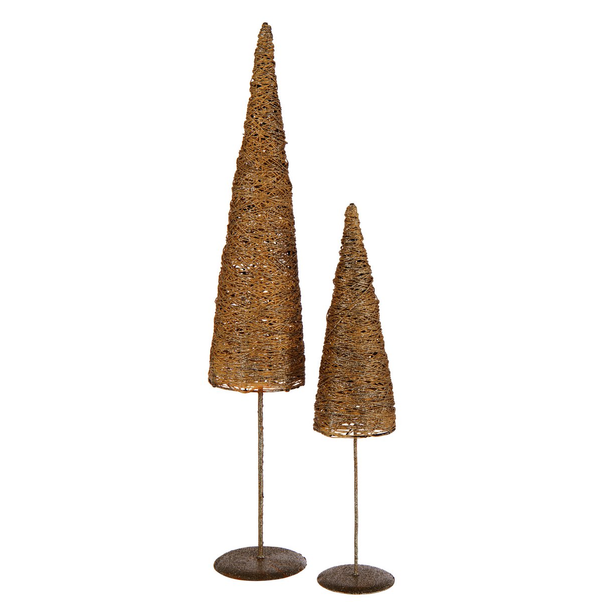 Arbre de Noël en papier et métal, ambiance festive