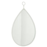 Miroir J-Line Spiegel Drop en verre blanc, élégant et contemporain.
