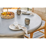 Lot de 4 assiettes Viola en céramique beige, présentation