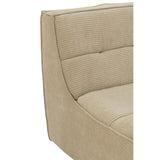 J-Line Canapé Grid Bois de Peuplier/Mousse Beige Foncé
