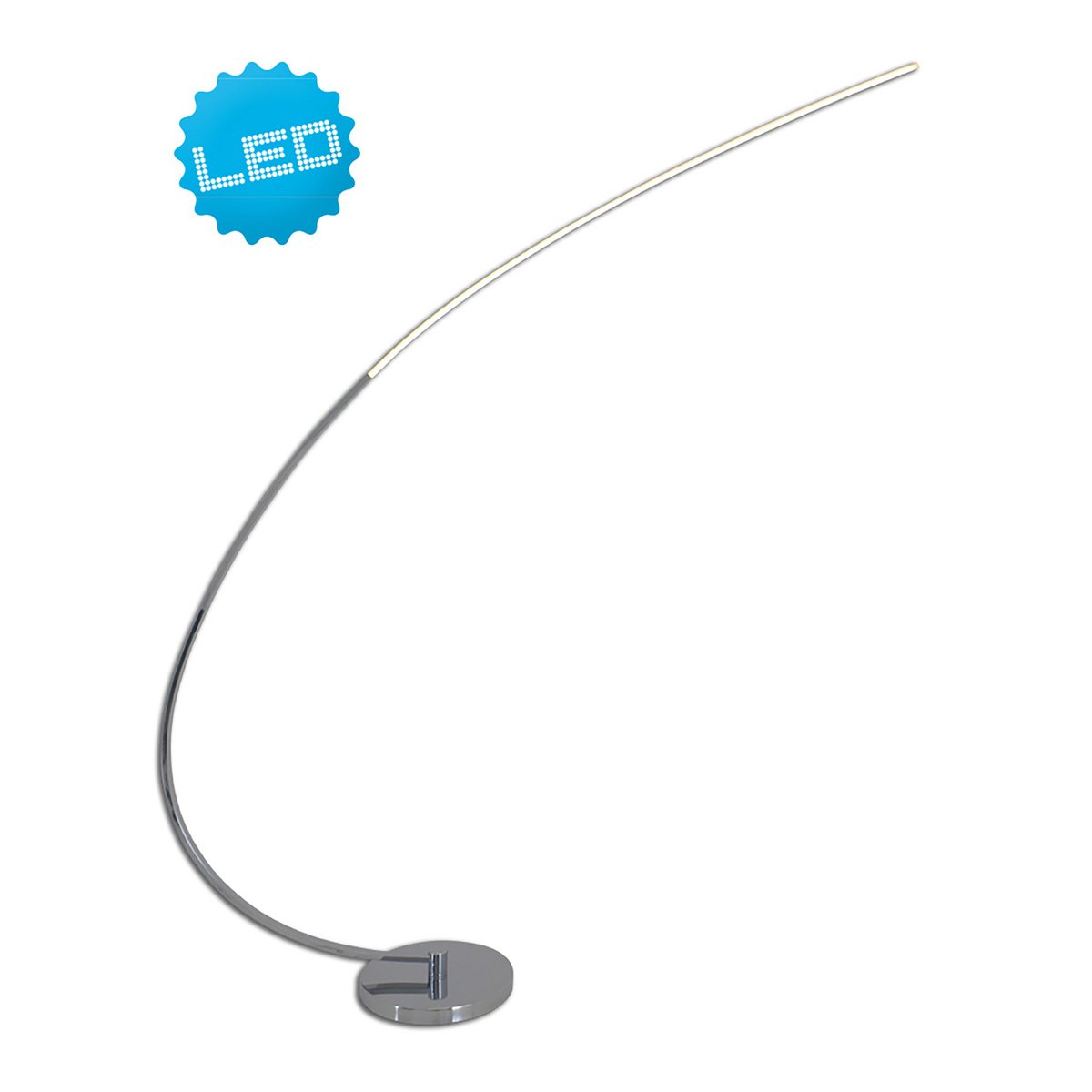 Lampadaire LED Loop Line noir sur pied élégant
