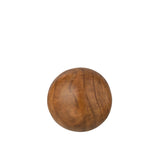 Boule en bois marron de J-Line, mise en scène sur une table