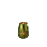 Bougeoir J-Line Miroir en verre vert - détail du design