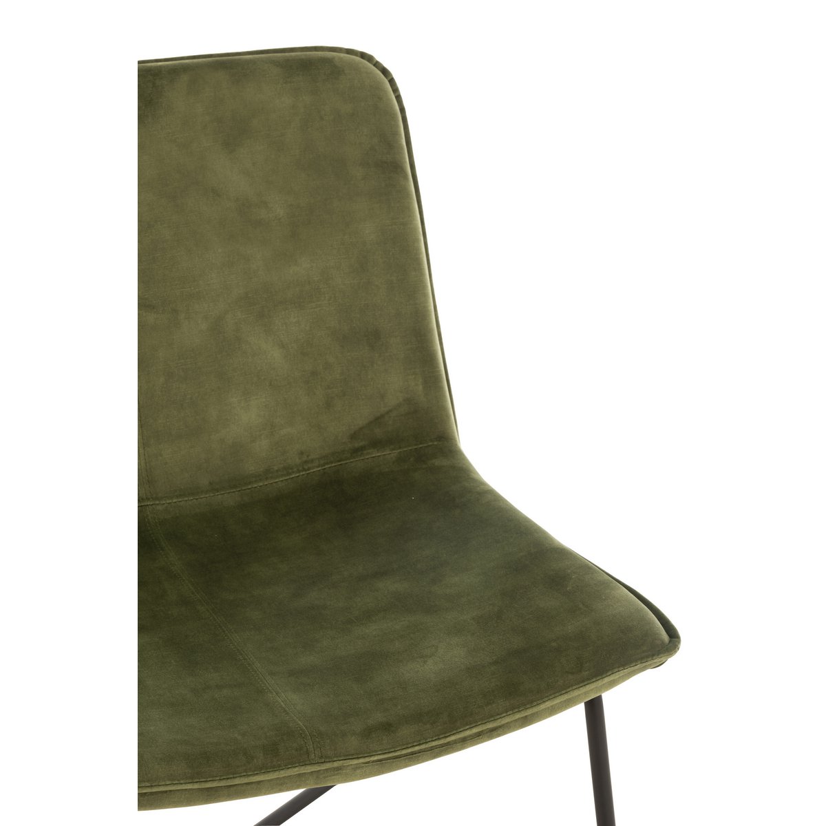 Zoom sur le tissu vert de la chaise longue Isabel