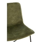 Zoom sur le tissu vert de la chaise longue Isabel