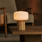 Lampe de table rechargeable marron clair Robin