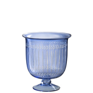 Photophore-vase J-Line Tarifa - verre - bleu