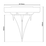 Brochet à étage solaire à LED à 6 sets "pour l'extérieur, brochettes en métal et en plastique en blanc en acier, avec LED intégrée