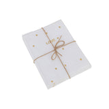 Cartes de décoration J-Line en papier blanc, posées sur une table