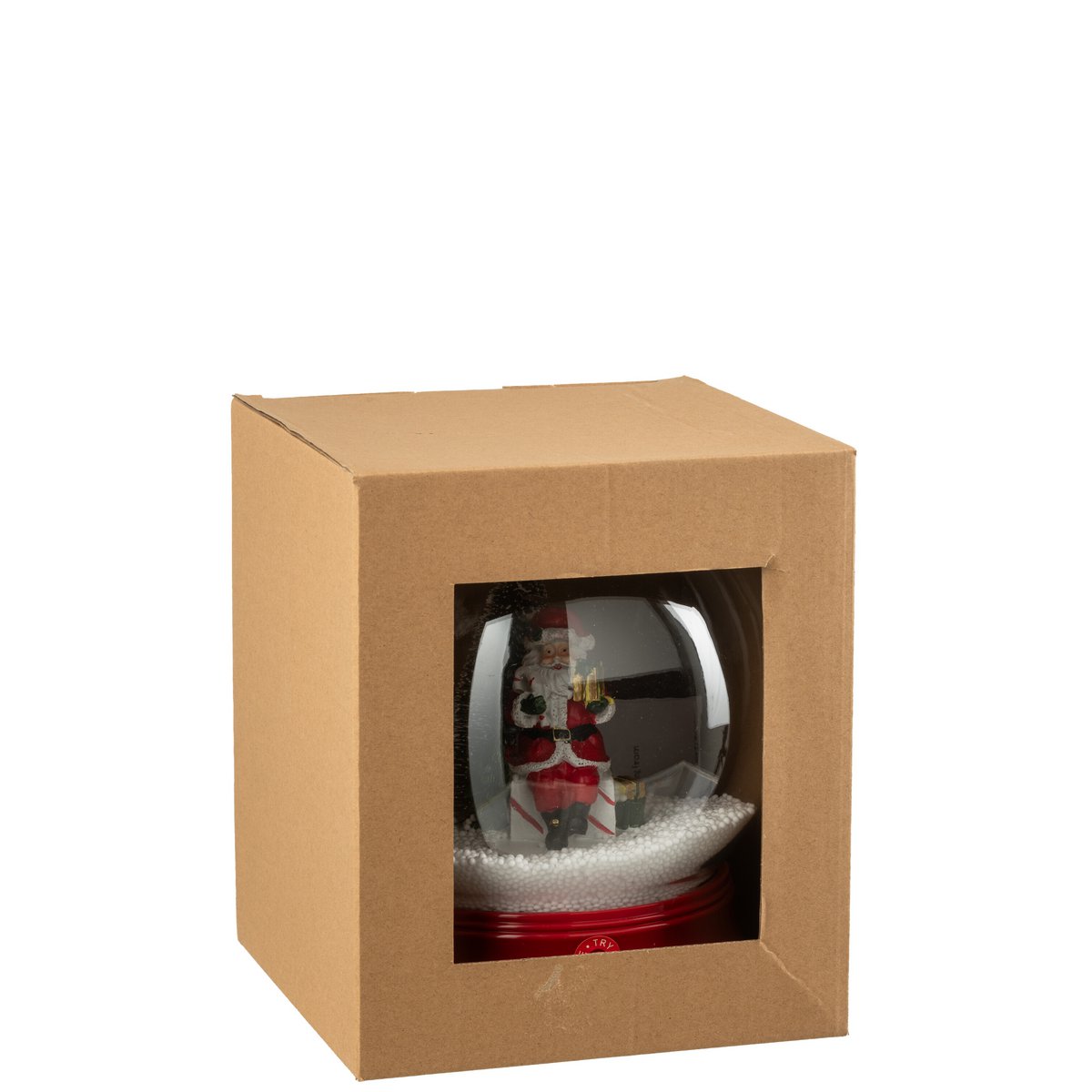 Vue latérale de la Boule à Neige LED Père Noël J-Line