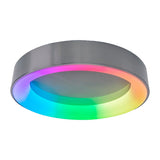 Plafond LED "Mulo" Ø 46,5 cm, de nombreuses fonctions, en métal et en plastique, avec des LED intégrées, un éclairage pour le salon, le bureau ou la table de chevet