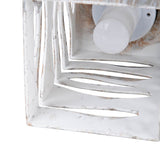 LED DÉCORATIVE Solar à LED "Hilda", 12,3 x 12,3 cm, 20 cm de haut, en plastique de haute qualité, finition en marbre brun-beige, LED intégrée, blanc chaud