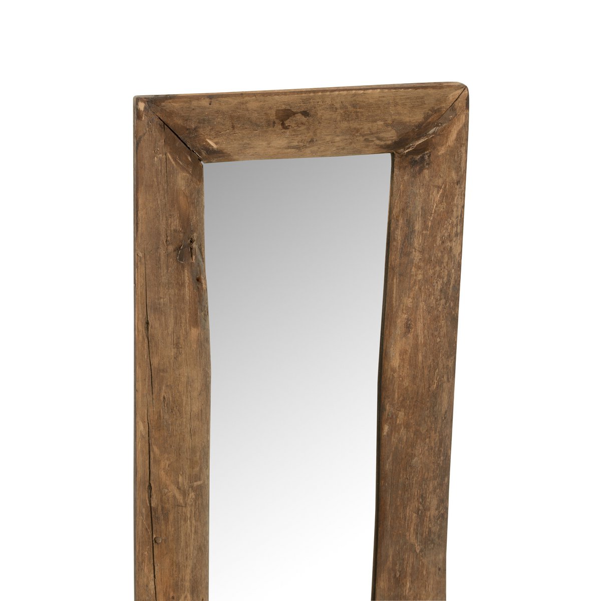 Miroir rectangle J-Line en bois marron, vue de face