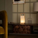 Lampe rechargeable en bois marron clair Harper