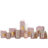 Bougie J-Line Bonheur en rose, 200ml, avec un design élégant.