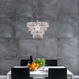 La lampe à pendentif en acrylique "fantaisie", lustre moderne en métal et en plastique en chrome, avec version E27 et un Øvon 38 cm