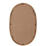 Miroir ovale J-Line en jute naturel, vue de face