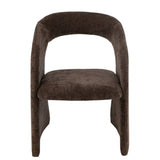 Chaise J-Line Anise en textile marron foncé vue de face