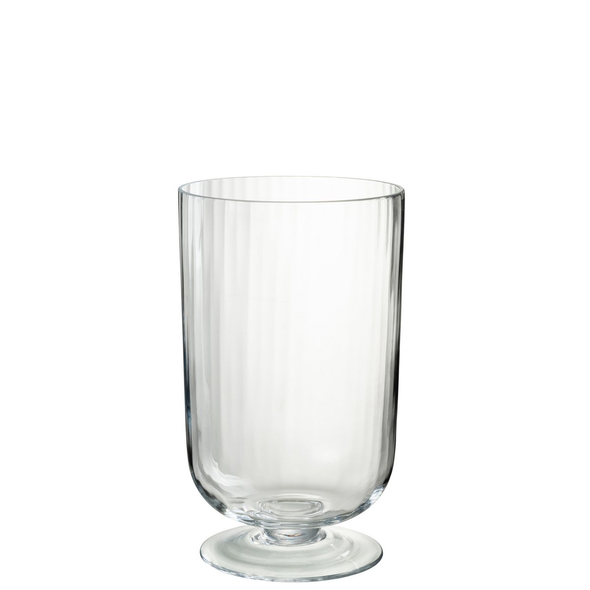 Lanterne J-Line On Foot Lines - bougeoir en verre transparent, design élégant