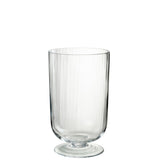 Lanterne J-Line On Foot Lines - bougeoir en verre transparent, design élégant