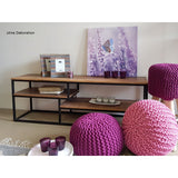 Meuble TV meuble TV meuble TV 150 x 51 x 36 cm Liverpool structure métal noir mat