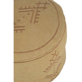 Pouf J-Line Cylindre motifs ethniques, détail du tissu