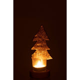 Bougeoir sapin de Noël J-Line placé sur une table décorée