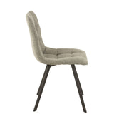 Chaise J-Line Babette - textile/métal - gris