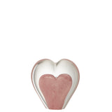 Presse-papier J-Line Coeur en verre rose - élégant et raffiné