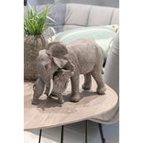 Décoration J-Line Peluche Éléphant en polyrésine gris, vue de face