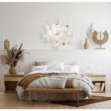 Pendant la lampe "Explosion" blanche en métal et en verre, versions G9, pour salle à manger, salon, couloir ou bureau, lampe suspendue Øca 65 cm
