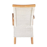 Chaise de salle à manger avec des accoudoirs chaise rotin blanc Perth Parapils Roard fauteuil durable