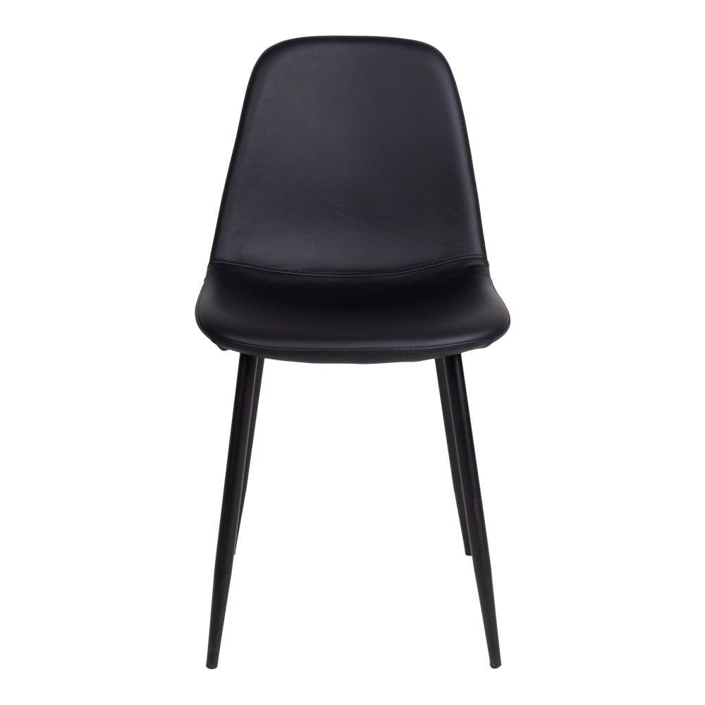 Pieds en métal noir de la chaise Stockholm, design moderne