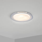 Plafond LED "Claire" Ø 50,5 cm, 7,5 cm de haut, métal et plastique en blanc, LED intégrée, 1600 lm, dimmable, fonction CCT, 3000-5000 K, fonction de lumière nocturne
