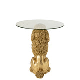 Table d'appoint J-Line Poodle Round avec accessoires décoratifs