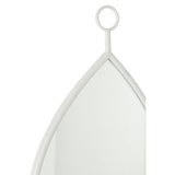 Miroir J-Line Drop - Blanc - Vue avant avec reflet élégant