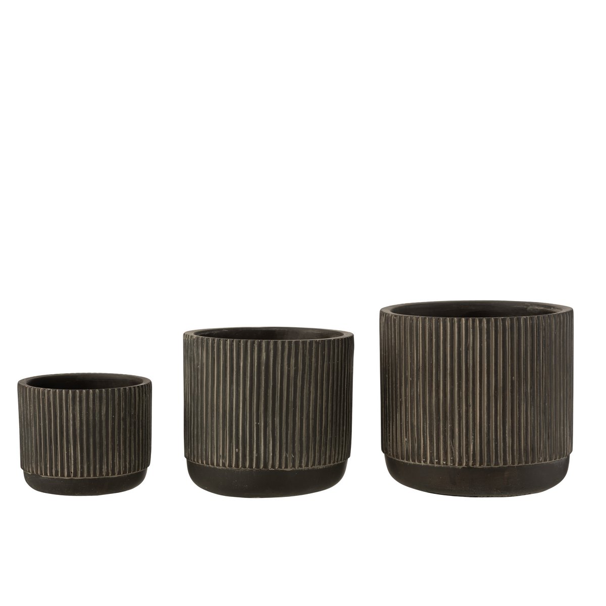 Détail du pot de fleurs J-Line en céramique avec texture