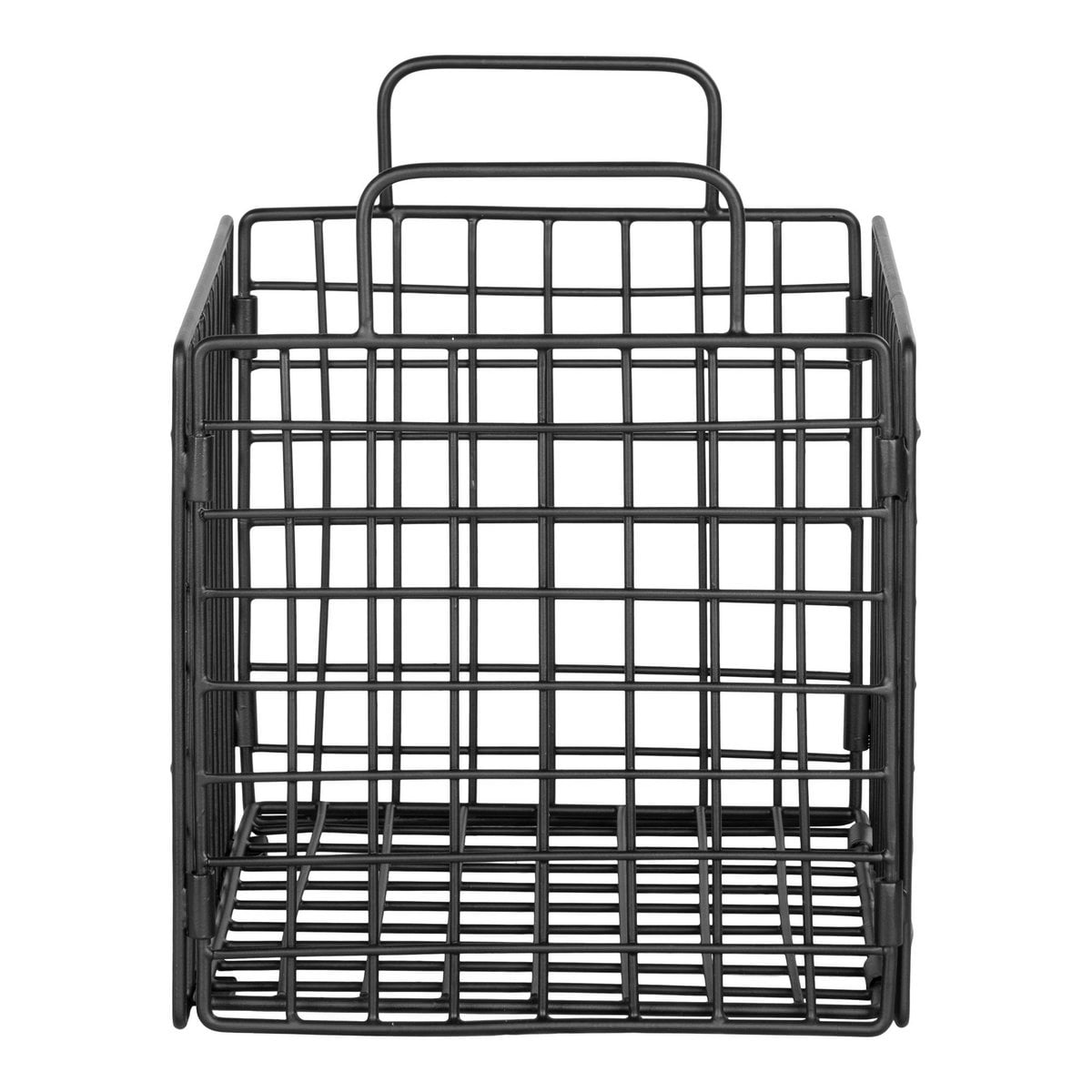 Panier Mora en fer noir, idéal pour le rangement