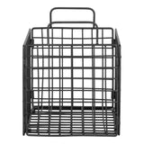Panier Mora en fer noir, idéal pour le rangement