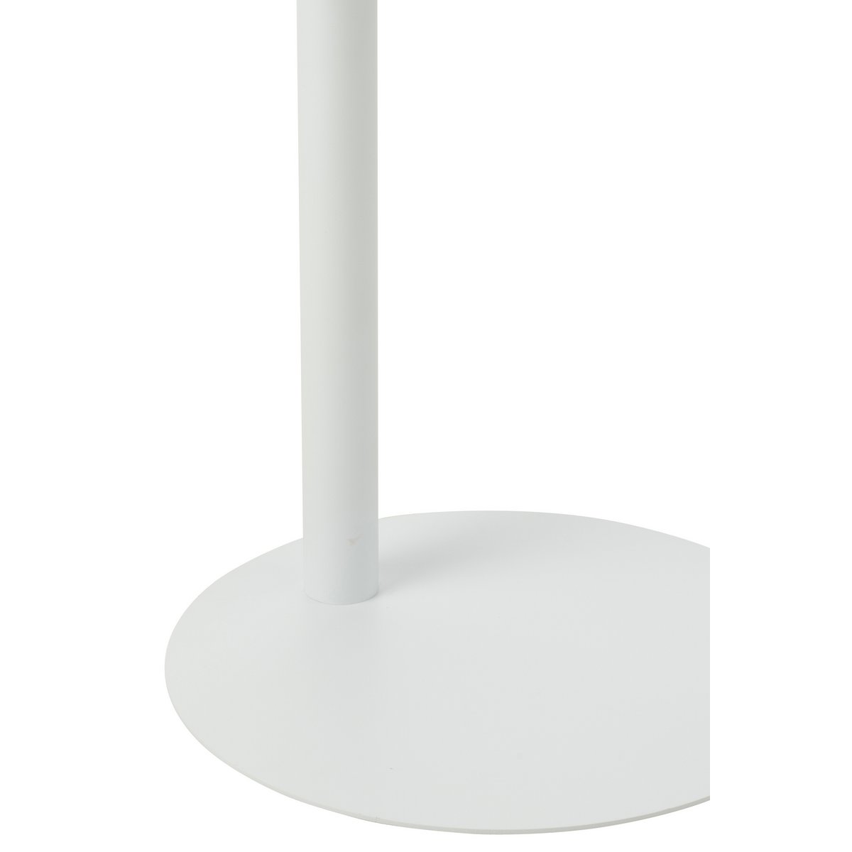 Table d'appoint J-Line ronde en métal blanc, vue aérienne