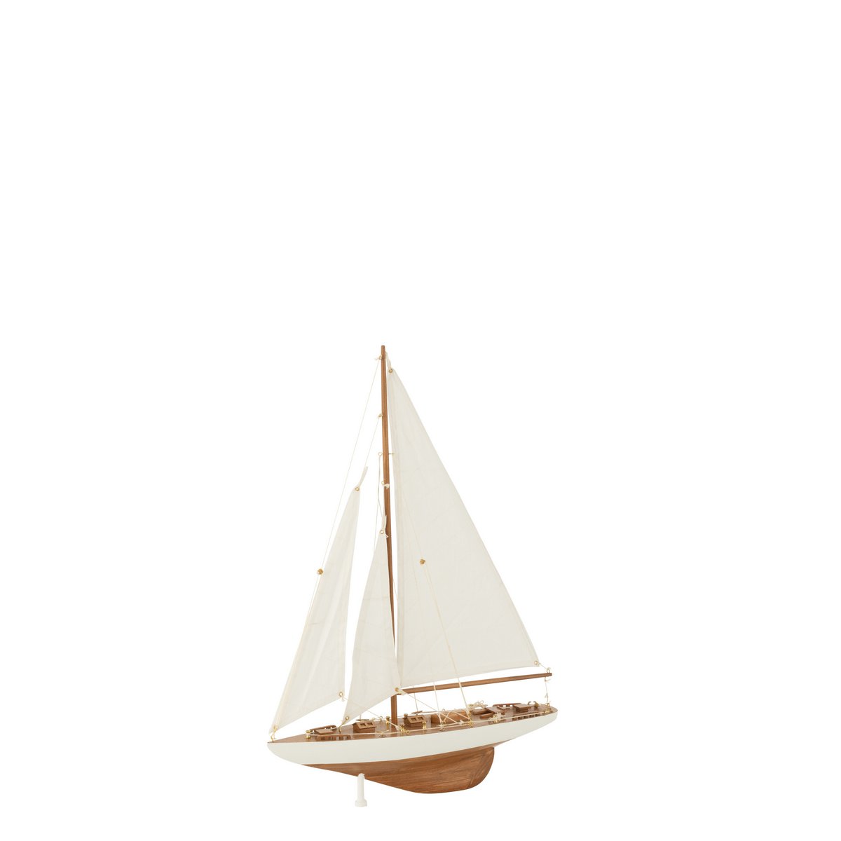 Décoration Saipoat J-Line en bois naturel et blanc, design scandinave