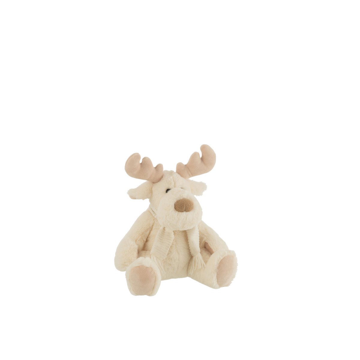 Renne Assis Écharpe J-Line en textile blanc et beige, décoration élégante pour Noël