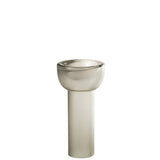 Vase chandelier Yara en verre gris, vue de face