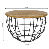 Table d'appoint table basse durable table de salon rond lexington Ø 55 cm cadre en métal solide