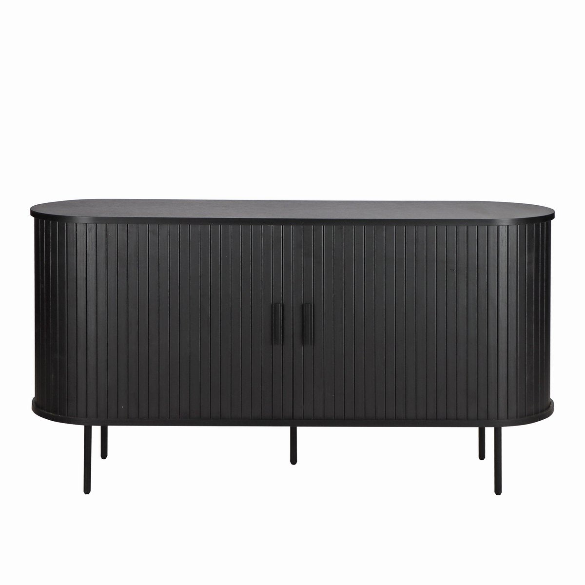 Buffet noir scandinave avec portes coulissantes