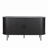 Buffet noir scandinave avec portes coulissantes